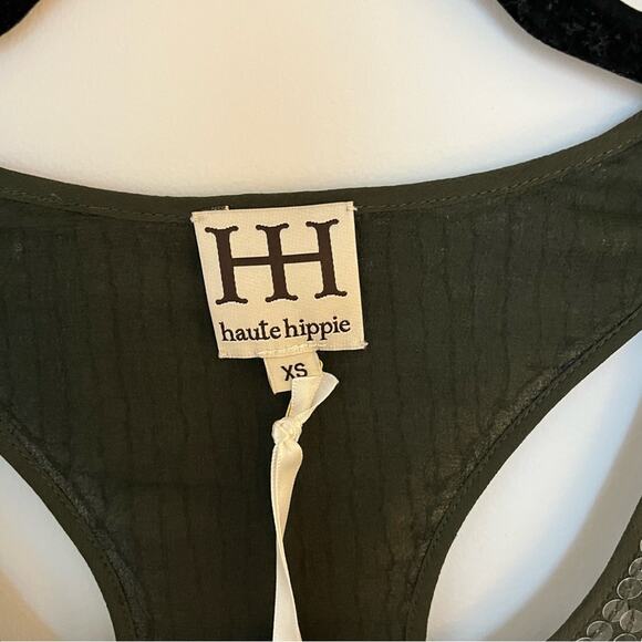 NWT Haute Hippie Sequin Slip Dress in Green Size XS - Picture 2 of 4